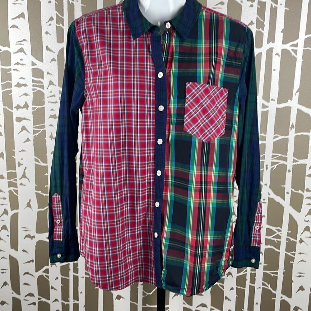 Vineyard Vines Relaxed Fit Mixed Plaid Button Front Shirt 10